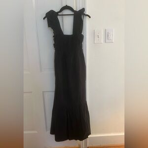 Self Portrait Ruffle Black Maxi Dress